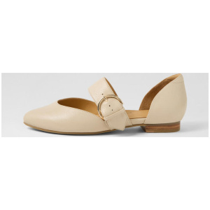 Loraa W Vanilla Leather Flat Shoes