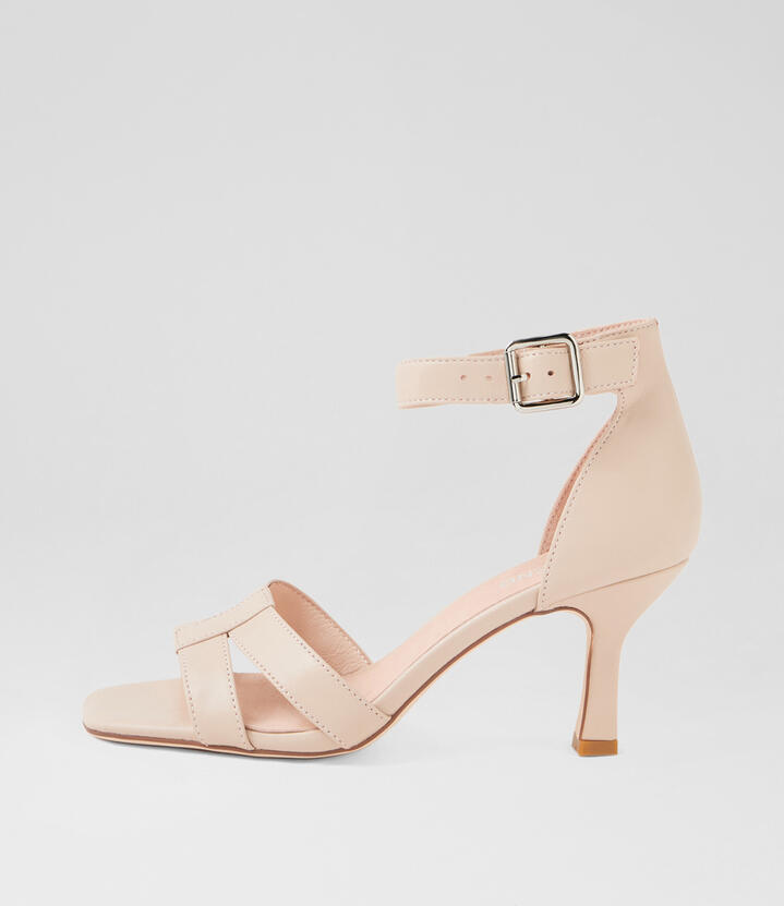 Lunoe Nude Leather Sandals