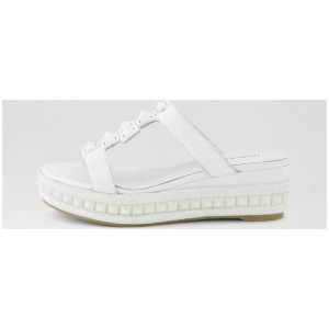 Maija White Leather Sandals