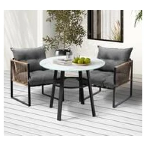 Makkari 2 Seater Outdoor Dining Set Grey