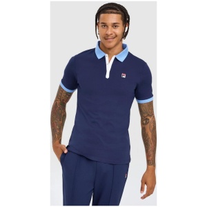 Men's Panatta 2 Short Sleeve Polo - FILA NAVY/WHITE - FILA NAVY/WHITE