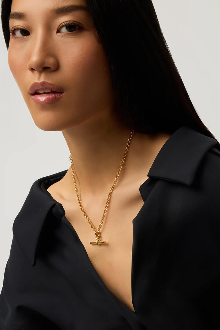 Missoma Chunky T-Bar Chain Necklace Gold
