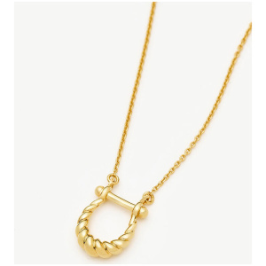 Missoma Lunar New Year Horseshoe Pendant Necklace Gold
