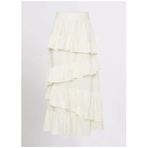 Mitski Tiered Linen Maxi Skirt