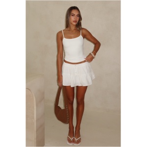 More To The Story Mini Skirt Off White