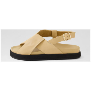 Mya Biscuit Woven Leather Sandals