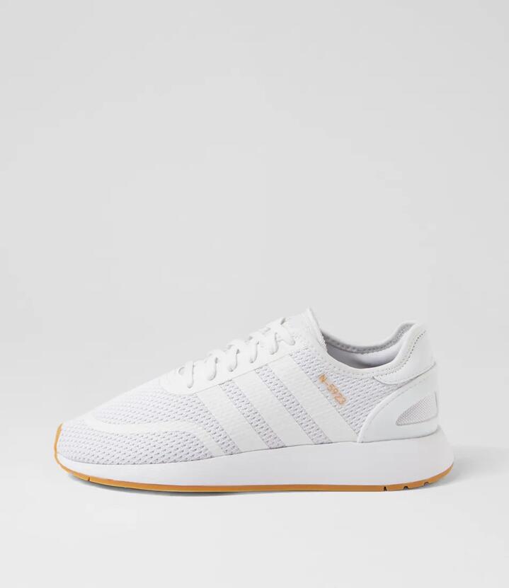 N 5923 W White Gum Fabric Sneakers