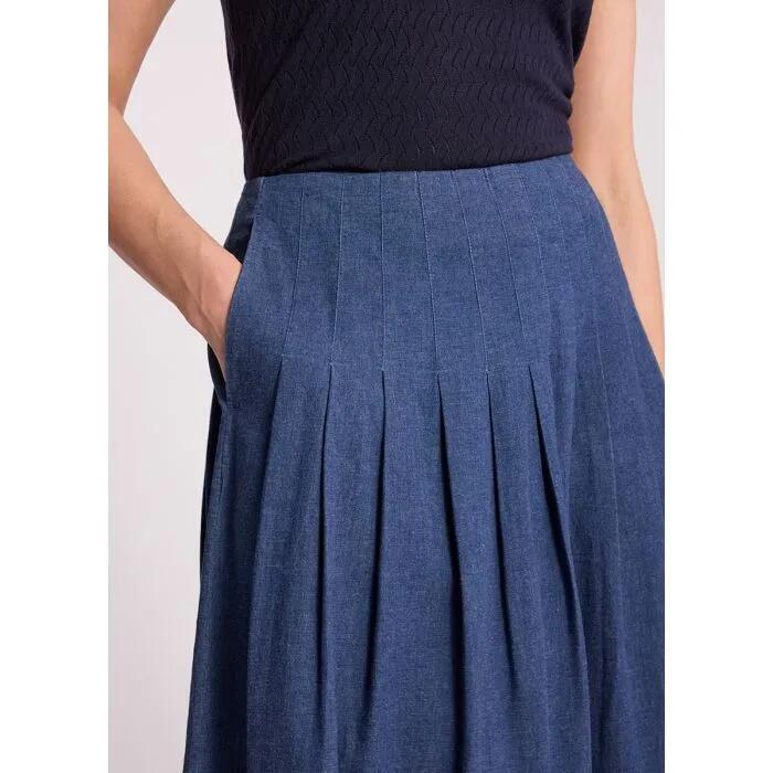Noa Chambray Midi Skirt