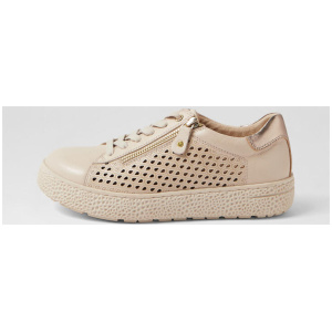Oliviar Xw Vanilla Champagne Leather Sneakers