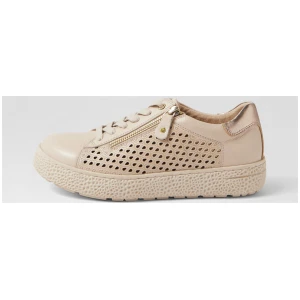 Oliviar Xw Vanilla Champagne Leather Sneakers