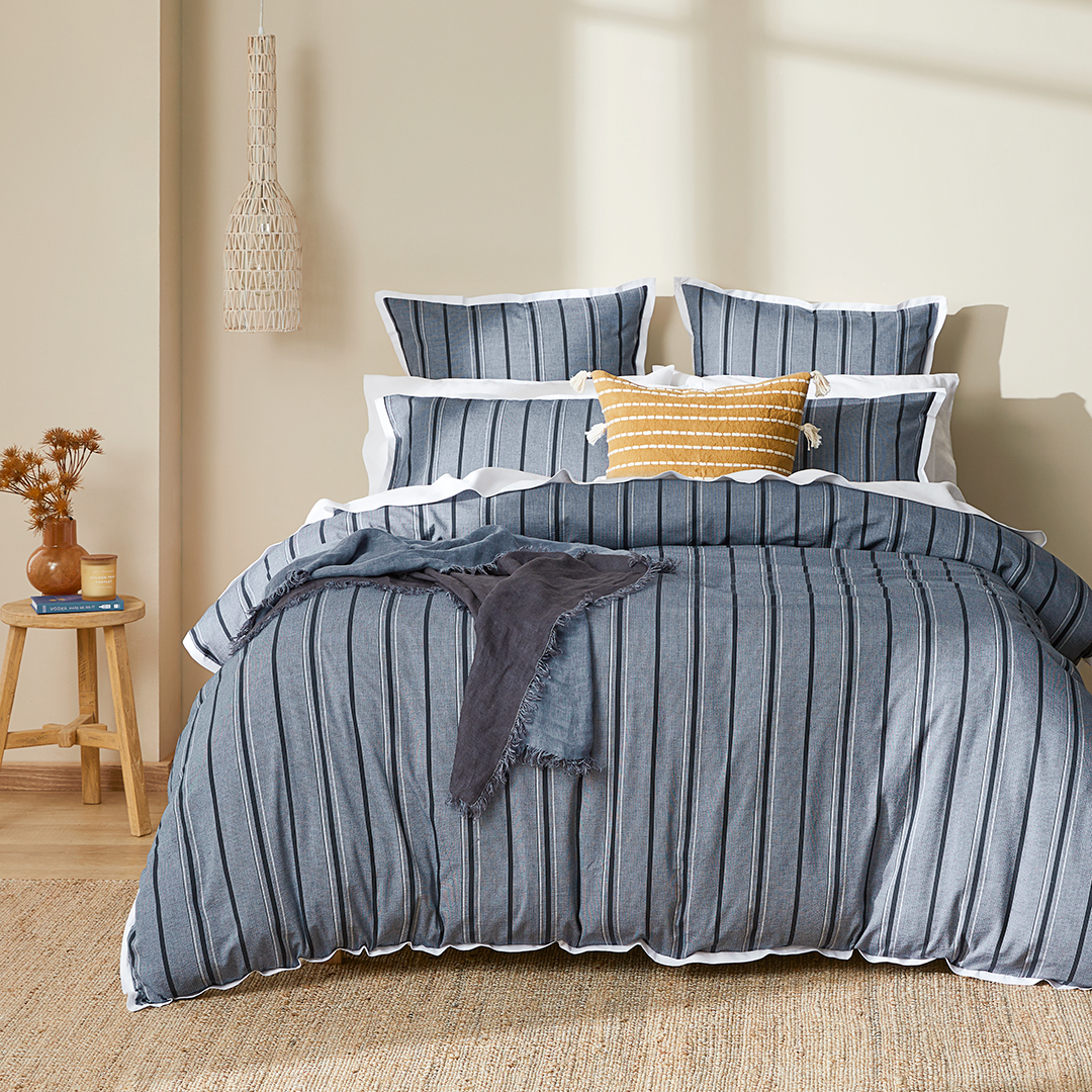 Opa Cotton Striped Quilt Cover Queen