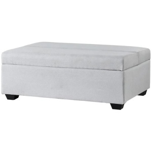 Ottoman Storage Sofa Bed 112cm Foldable Grey