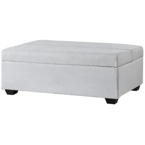 Ottoman Storage Sofa Bed 112cm Foldable Grey