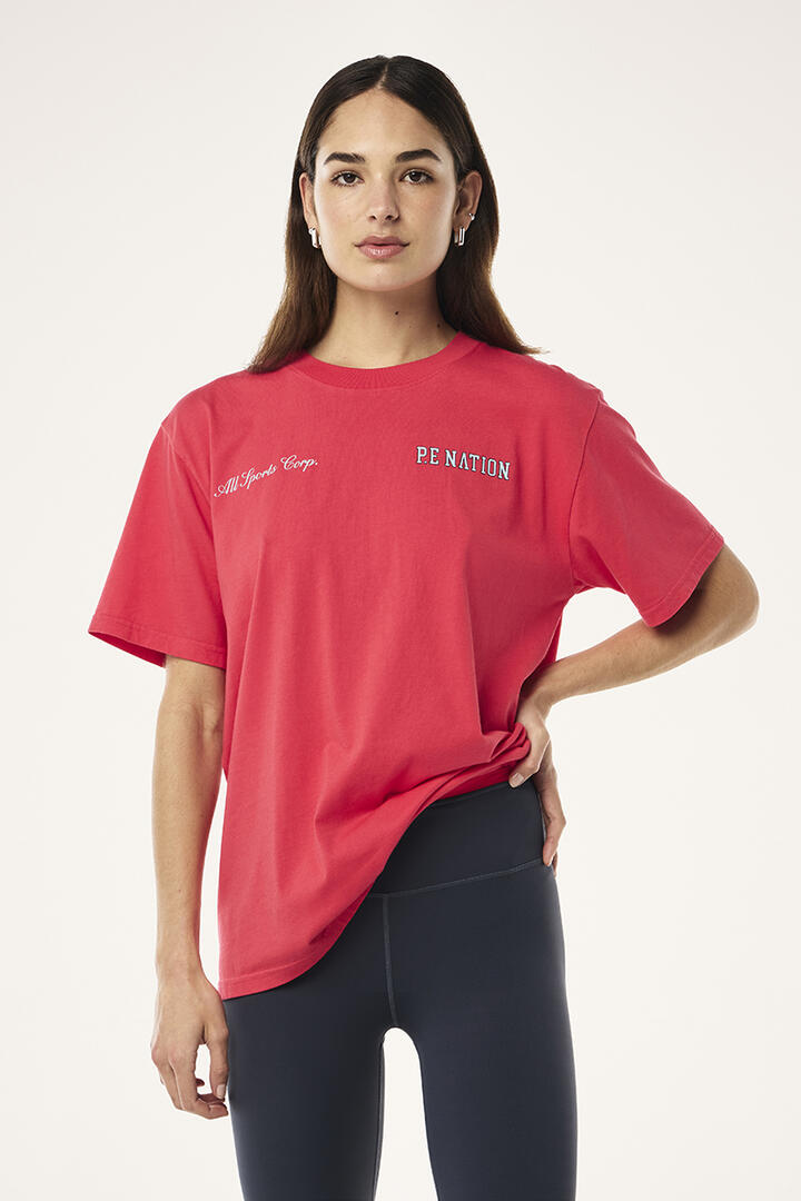 P.E Nation Slate Tee Washed Strawberry