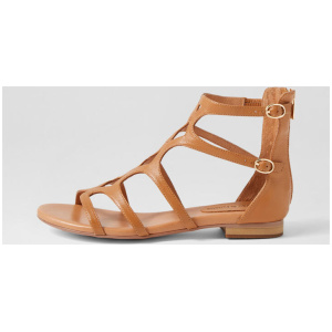 Panya Dark Tan Leather Sandals