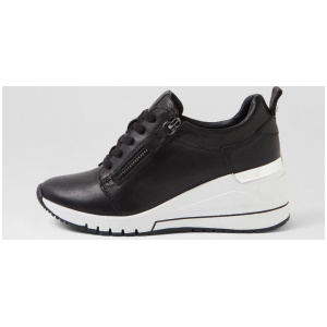 Peaggae Black Leather Sneakers