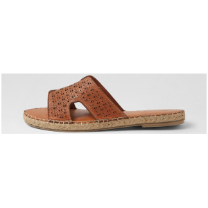 Piksy Tan Leather Slides