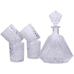 Premium Luxe 5 Piece Carafe & Tumbler Set by Cellar