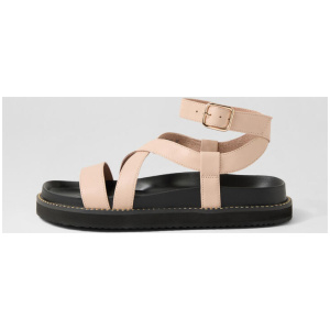 Presly Oyster Leather Sandals