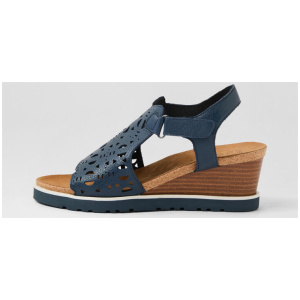 Prillo W Navy Leather Sandals