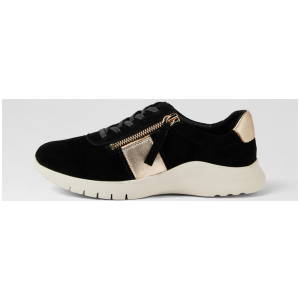 Prinacle Xw Black Pale Gold Suede Sneakers