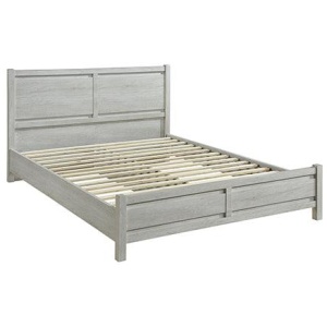 Queen Size Bed Frame Natural Wood like MDF in Oak Colour