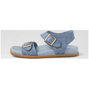 Raven Blue Denim Leather Sandals