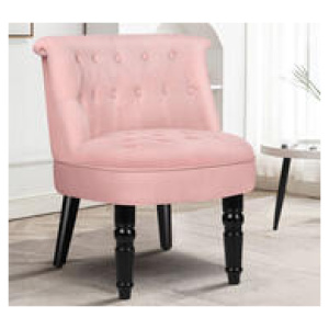 Rayan Velvet Wingback Armchair Pink 1 Seater