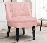 Rayan Velvet Wingback Armchair Pink 1 Seater
