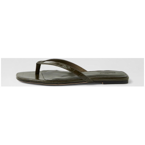 Reille Khaki Croc Leather Thongs