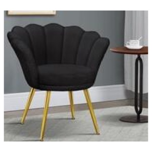 Remelly Faux Fur Armchair Black 1 Seater