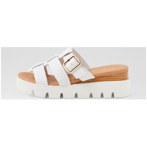 Rhodes White Leather Sandals