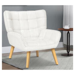 Romma Boucle Armchair White 1 Seater