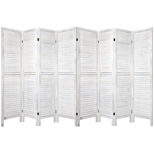 Room Divider Screen 8 Panel Privacy Wood Dividers Stand Bed Timber White