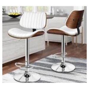 Rune Bar Stools White 1 Seater