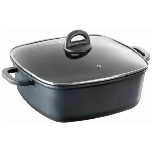 STONE Square Casserole With Lid Size 28cm by Baccarat