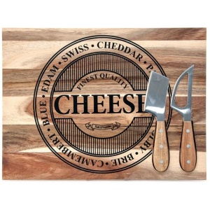 Salt & Pepper Fromage Serving Board with Knives 40 x 30cm