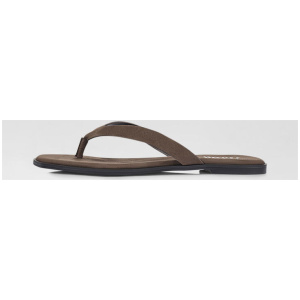 Sascha Chocolate Brown Microsuede Thongs