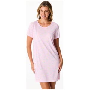 Sash & Rose Women's Floral Short Sleeve T-Shirt Nightie