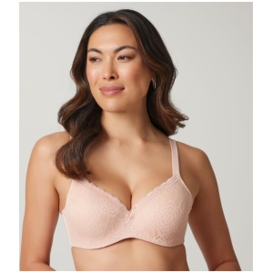 Sash & Rose Women's Lace & Plain Underwire T-Shirt Bra 2 Pack