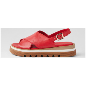 Sasi Red Leather Sandals