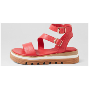Selima Red Leather Sandals