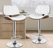 Set Of 2 Rune Bar Stools White 2 Seater