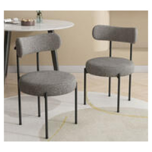 Set Of 2 Samira Dining Chairs Grey