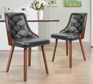 Set Of 2 Westly White Dining Chair Grey
