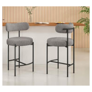 Set Of 2 Zyla Dining Chairs Grey