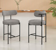 Set Of 2 Zyla Dining Chairs Grey