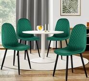 Set Of 4 Cican Velvet Dining Chair Green