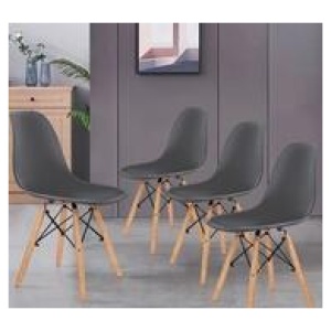Set Of 4 Eleisha Dining Chair Grey