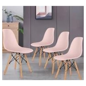 Set Of 4 Eleisha Dining Chair Pink